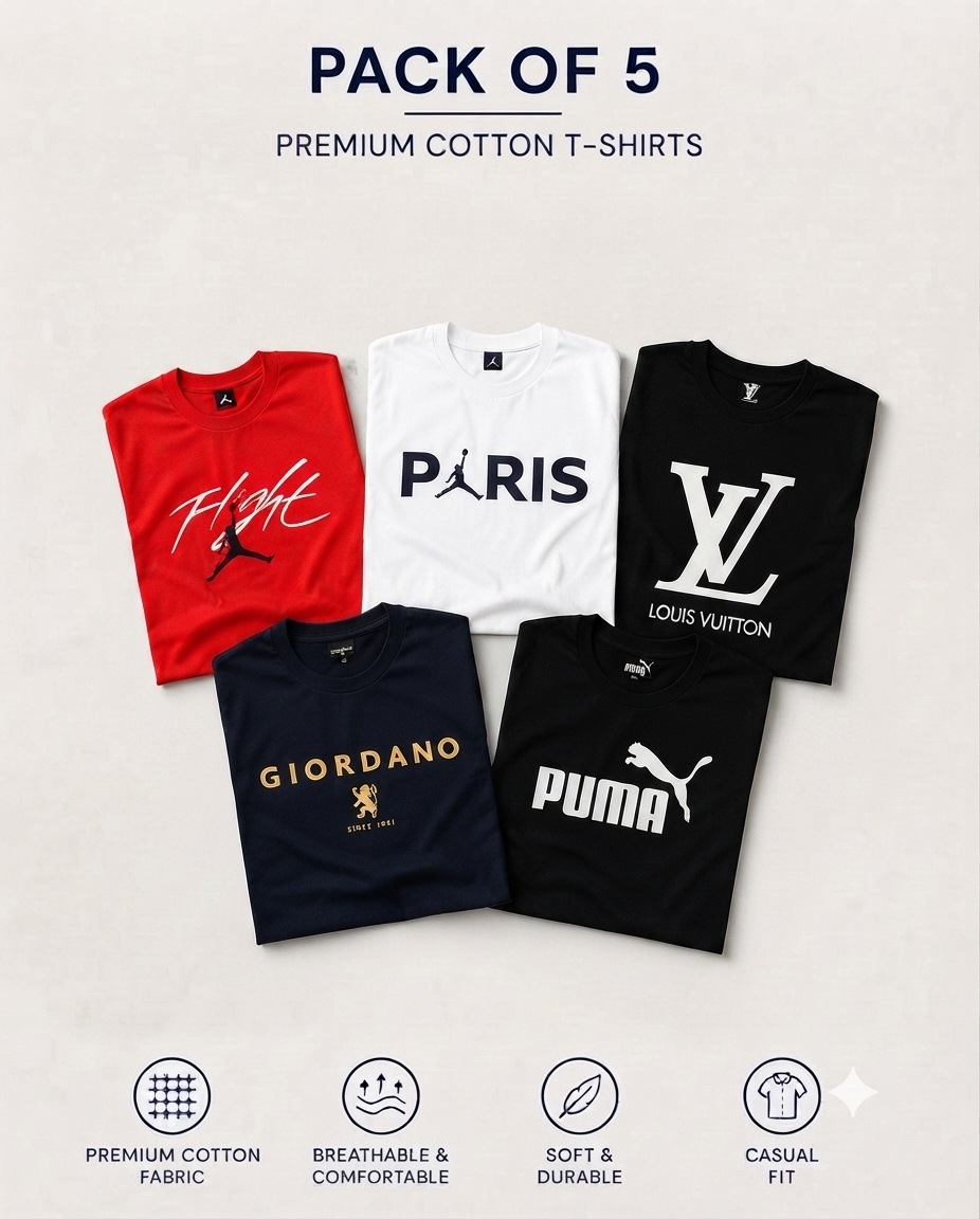 Pack Of 5 Tees-D