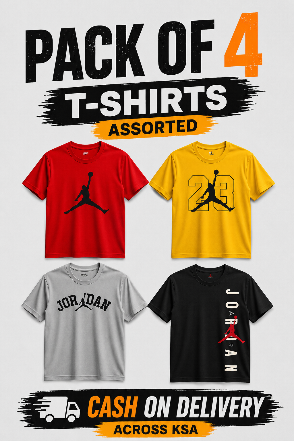 Pack Of 4 Tshirt (Brands)