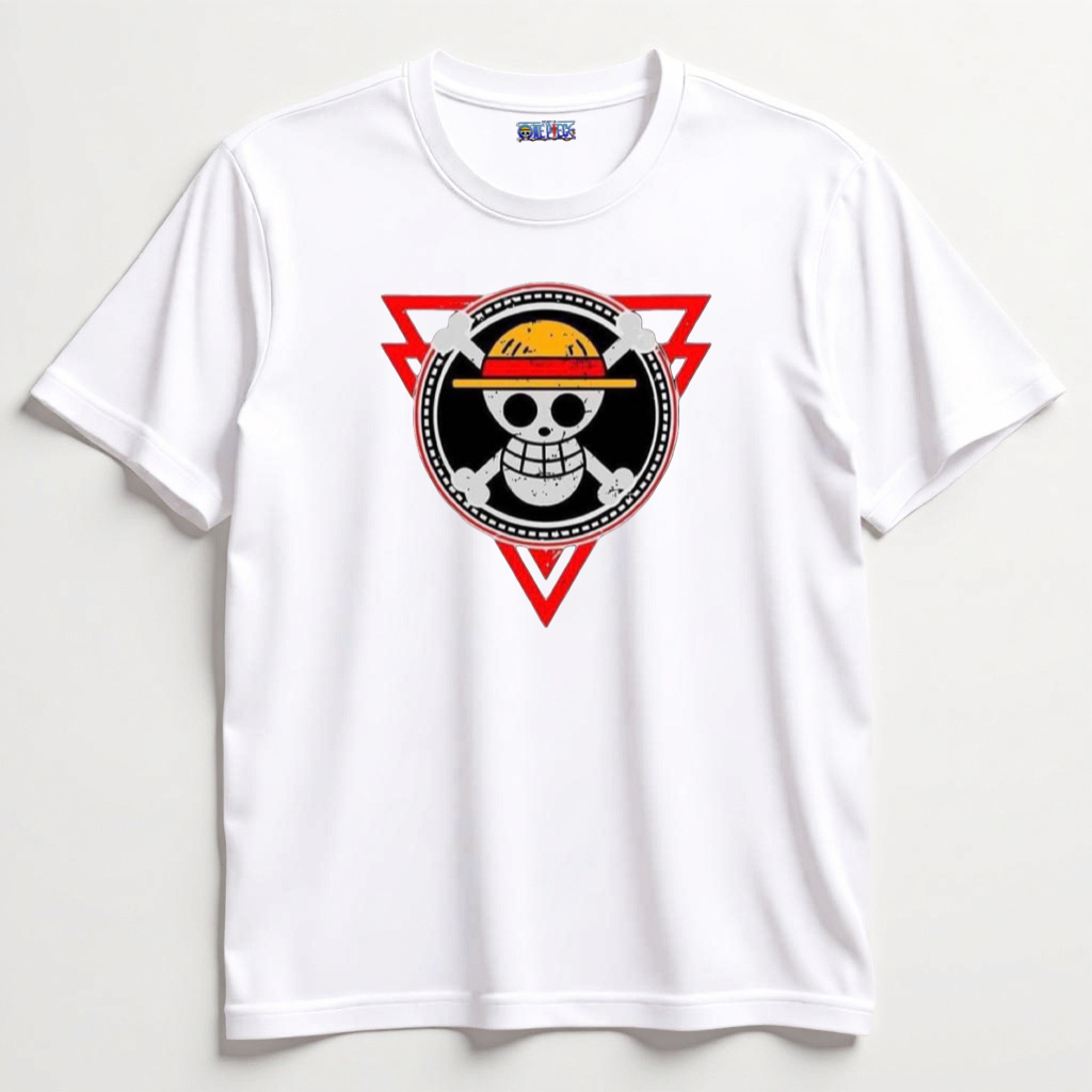 Luffy Triangle White Tshirt