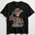 Multi Luffy Black Tshirt